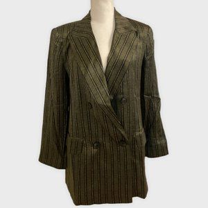 NWT L'AGENCE Silk Double Breasted Jacket, Sz S